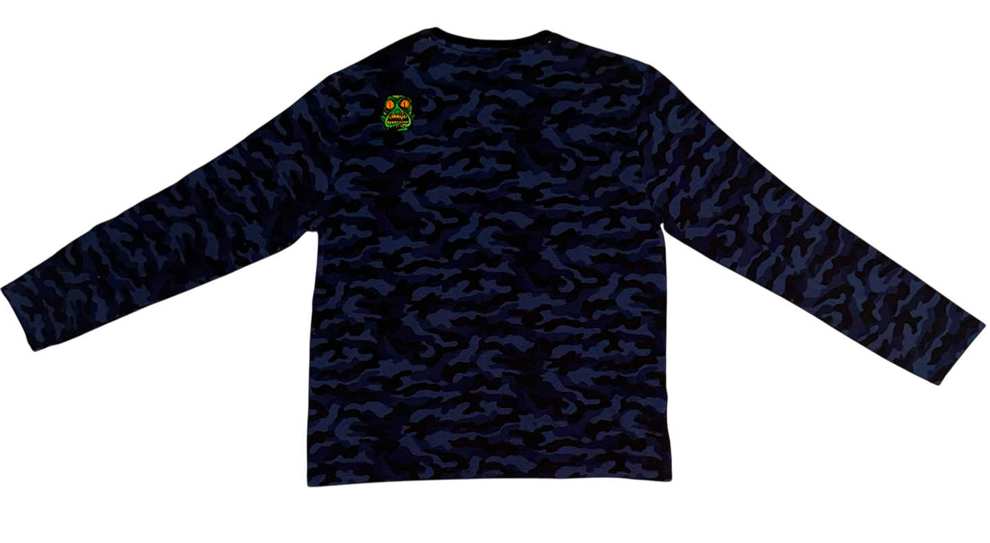 CALVIN KLEIN X DIRTY G0BLINZ BLUE CAMO EXTINCTION THERMAL TEE