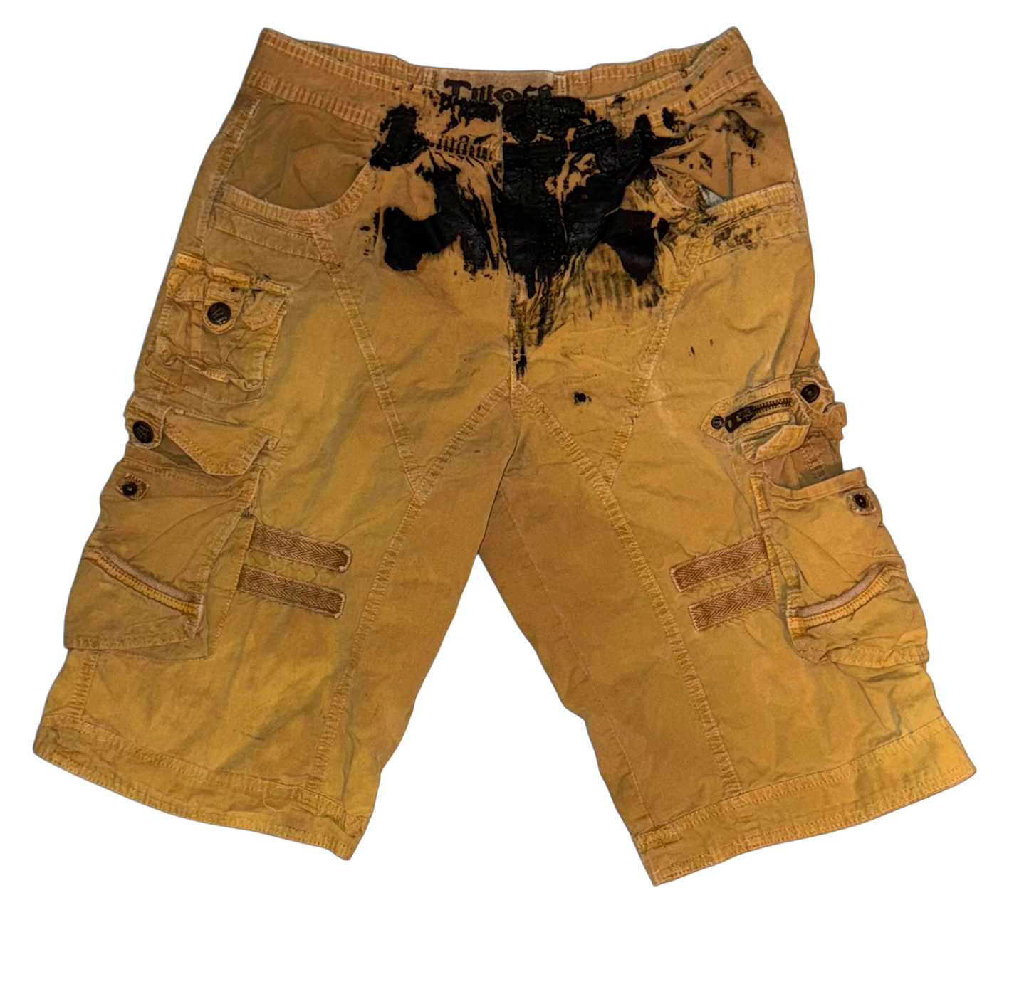 CENTER LOGO EXTINCTION CARGO SHORTS