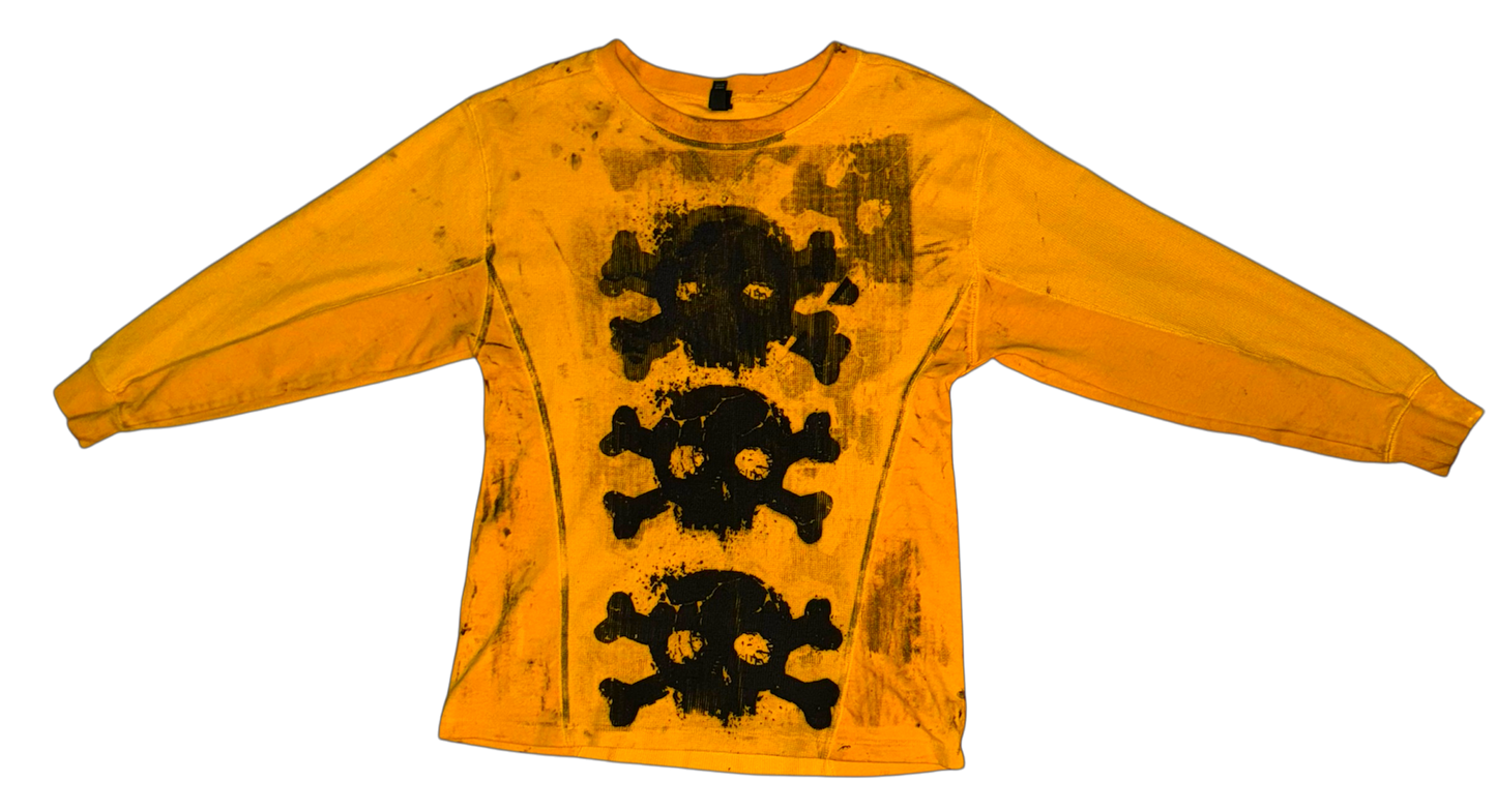 TRIPLE LOGO EXTINCTION YELLOW THERMAL TEE